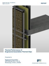 Thermal Performance of Engineered Assemblies Thermal Clips