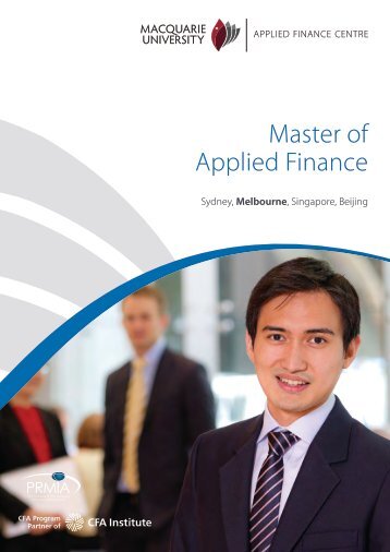 Master of Applied Finance - Macquarie Applied Finance Centre ...