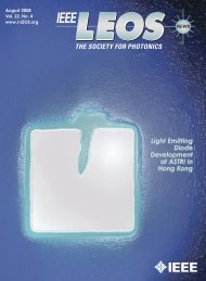 PDF of Aug. Issue - IEEE Photonics Society