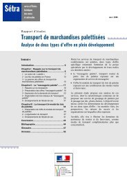 Transport de marchandises palettisÃ©es â Analyses des deux ... - SÃ©tra