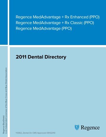 2011 Dental Directory - Regence