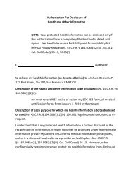 Authorization For Disclosure of Health and Other ... - IHSS Coalition