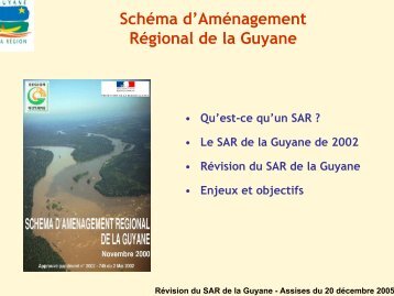 Schéma d'Aménagement Régional de la Guyane - Région Guyane