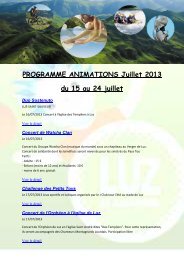 Luz-Saint-Sauveur : Programme des animations de 16 au 24 juillet