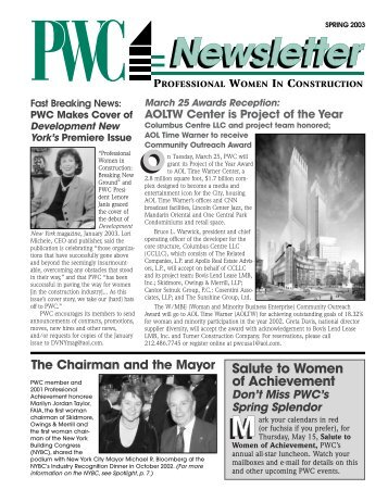 Newsletter Newsletter - Professional Women in Construction