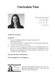 Curriculum Vitae - von Daniela Bosenius