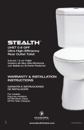 warranty & installation instructions - Niagara Conservation