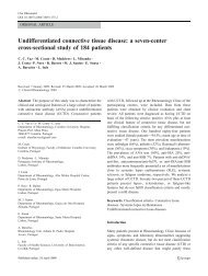 Undifferentiated connective tissue disease: a seven-center ... - RIHUC