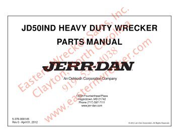 Jerr-Dan 50 TON INDEPENDENT - Eastern Wrecker Sales Inc