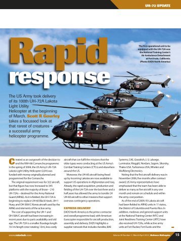 Article on the UH-72A Lakota Light Utility Helicopter - Wescam