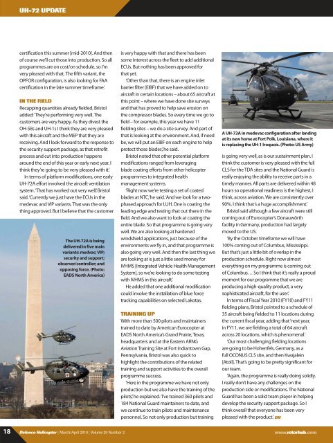 Article on the UH-72A Lakota Light Utility Helicopter - Wescam