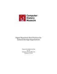 Digital Repository Best Practices for Cultural Heritage Organizations