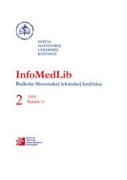 číslo 2/2010 - Slovenská Lekárska Knižnica