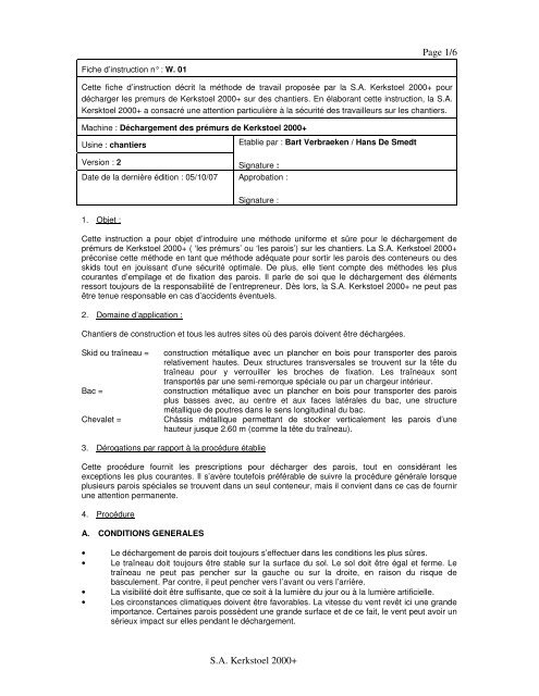 Fiche d'instruction W01 (.pdf) - Kerkstoel 2000+