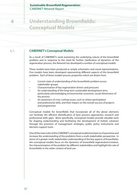 Sustainable Brownfield Regeneration: CABERNET Network Report