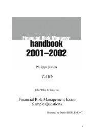 Financial Risk Management Exam Sample Questions - Yats.com