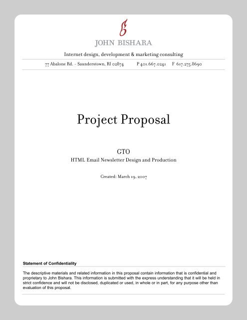 Project Proposal - (GTO) Support Center