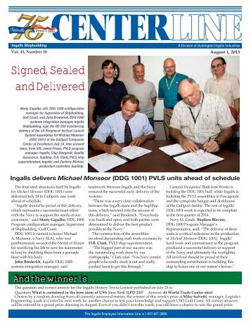 Signed, Sealed and Delivered - Ingalls Shipbuilding - Huntington ...