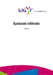 Epidurale infiltratie - SJG Weert