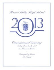 Commencement Ceremony Program - Hoosic Valley Central School