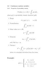 Prob{a â¤ x â¤ b} = â« p(x)dx, where p(x) is probability density ...