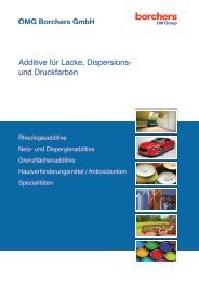 Additive fÃ¼r Lacke, Dispersions- und Druckfarben - Borchers GmbH