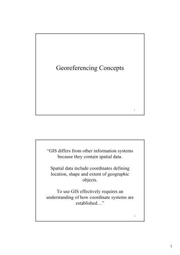 Georeferencing concepts lecture