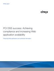 PCI DSS success: Achieving compliance and increasing Web ... - Citrix