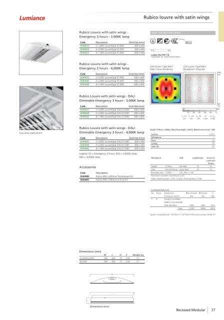 ARCHITECTURAL LIGHTING LUMINAIRES 2013 - Projectista.pt