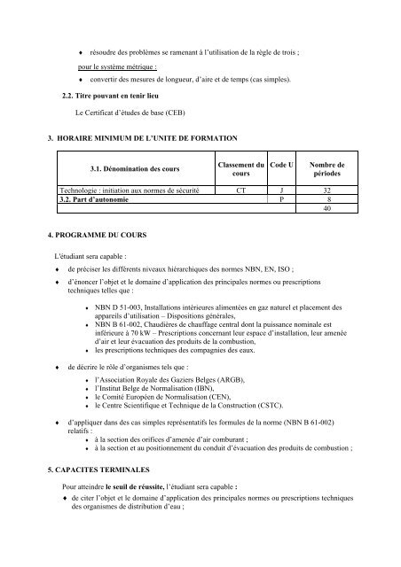 initiation aux normes de securite en sanitaire et chauffage - Restode