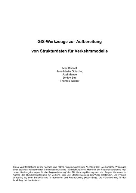 Working Paper - Institut fÃ¼r Verkehrsplanung und Logistik der TU ...