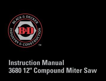 3680 12" Compound Miter Saw Instruction Manual