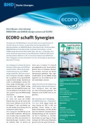 ECORO schafft Synergien Drei Häuser, eine Lösung - SHD