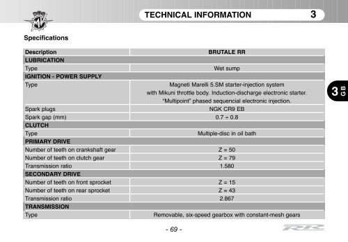 Brutale_RR_MY11 Manual Mantenimiento ... - MV Agusta