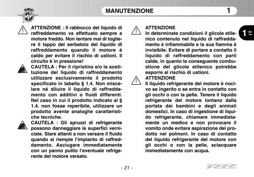 Brutale_RR_MY11 Manual Mantenimiento ... - MV Agusta