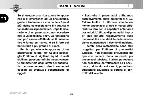 Brutale_RR_MY11 Manual Mantenimiento ... - MV Agusta