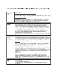 Anticoagulant et anti agrégants en urologie - Journées Urologiques ...