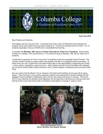 Issue 3 - June 2012 (pdf 1 MB) - Columba College