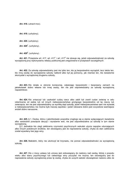 Ustawa z dnia 23 kwietnia 1964r. Kodeks cywilny - Strona gÅÃ³wna