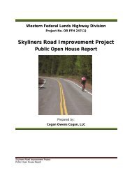 Skyliners Road Improvement Project - Western Federal Lands ...