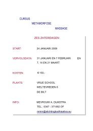 CURSUS METAMORFOSE MASSAGE - Stichting Bodhisattva