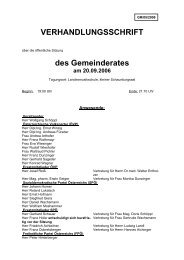 VERHANDLUNGSSCHRIFT des Gemeinderates - Hartkirchen ...