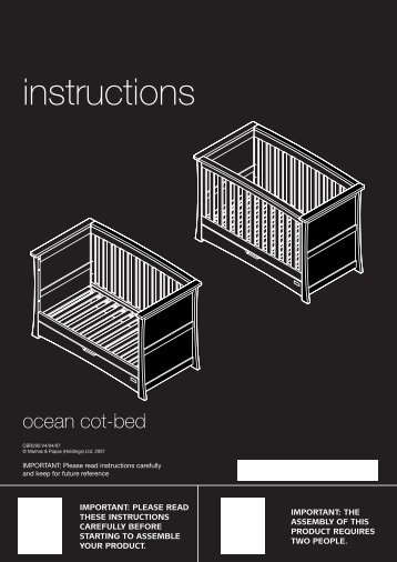 mamas and papas eloise cot bed instructions pdf