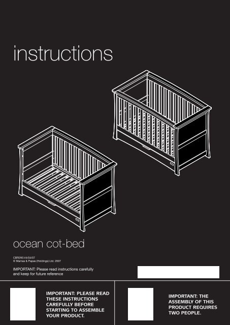 Ocean Cot-Bed instructions - Mamas &amp; Papas