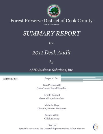 Desk Blotter Report Tulsa County Jail Desk Audit Full Report Forest Preserve District Of Cook County