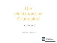 Die elektronische Grundakte in G-DIMAG - Staatsarchiv St.Gallen