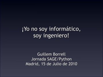 Â¡Yo no soy informÃ¡tico, soy ingeniero!