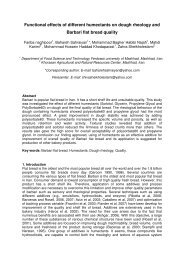 Functional effects of different humectants on dough rheology and ...