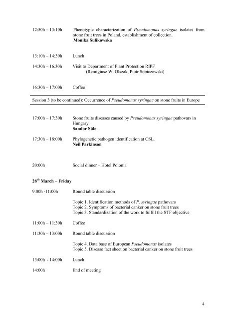 Pseudomonas meeting - Cost 873