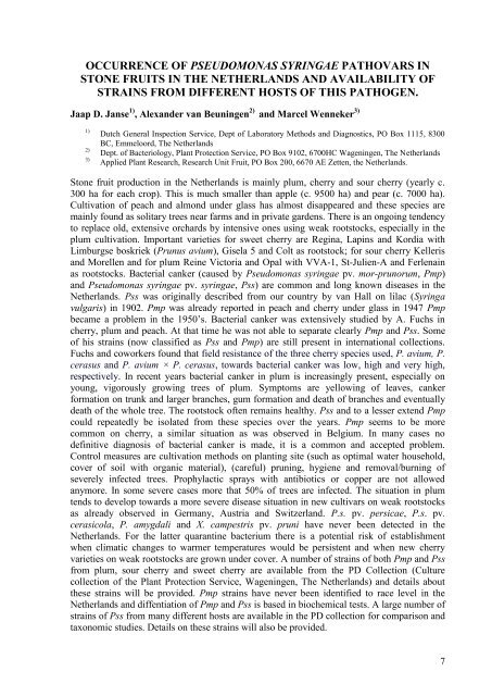 Pseudomonas meeting - Cost 873